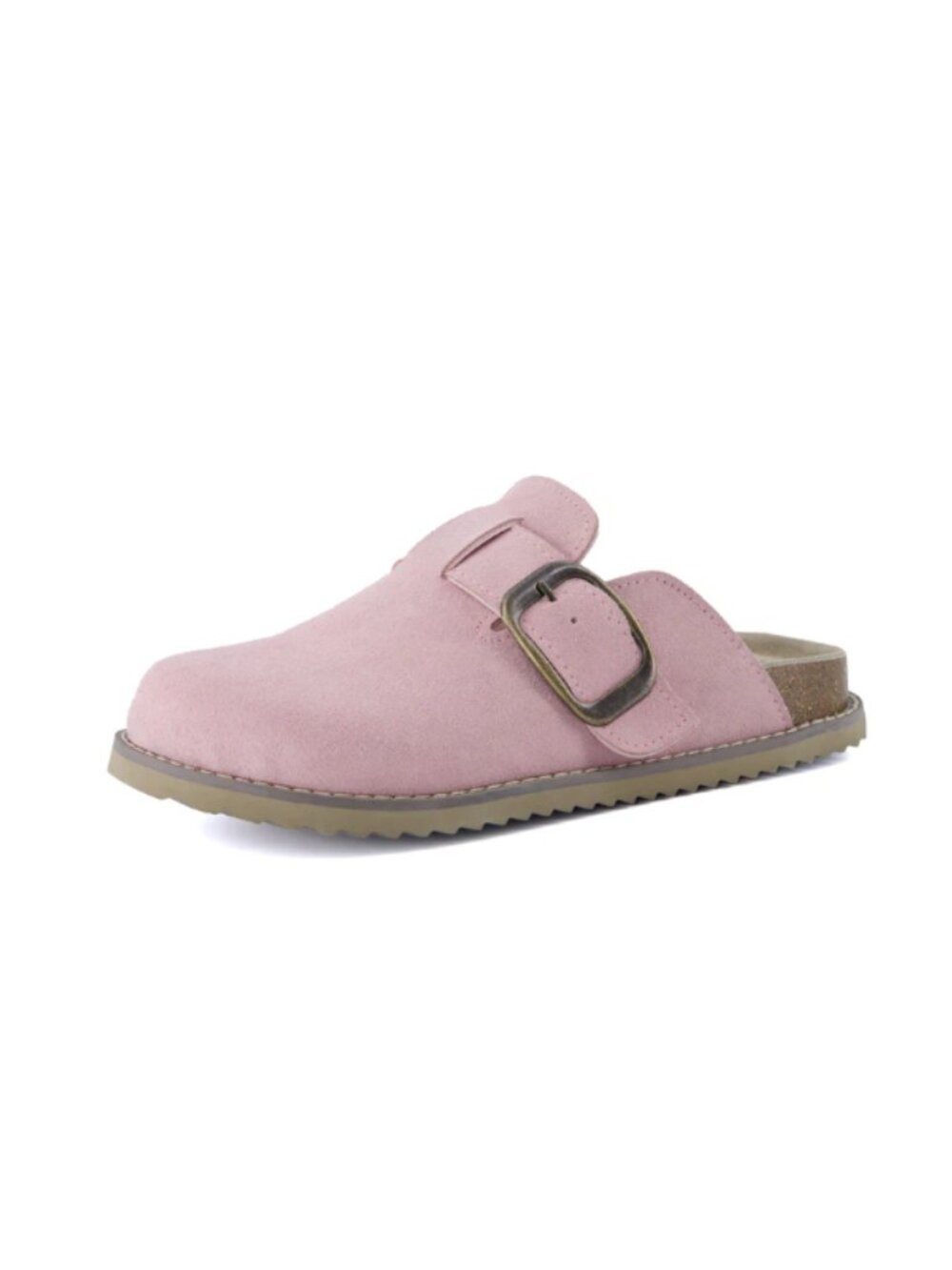 CUSHIONAIRE Suede Blain Slip On Memory Foam Footbed Mules Light Pink - Picture 6 of 10